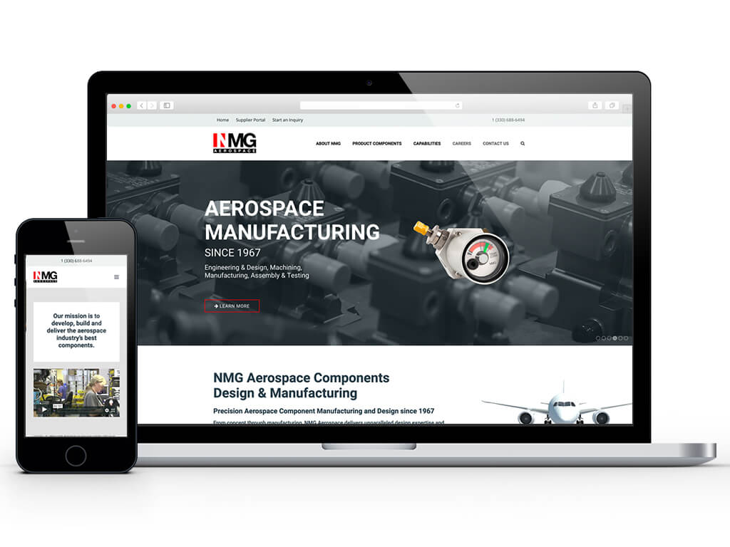 NMG Industrial website design